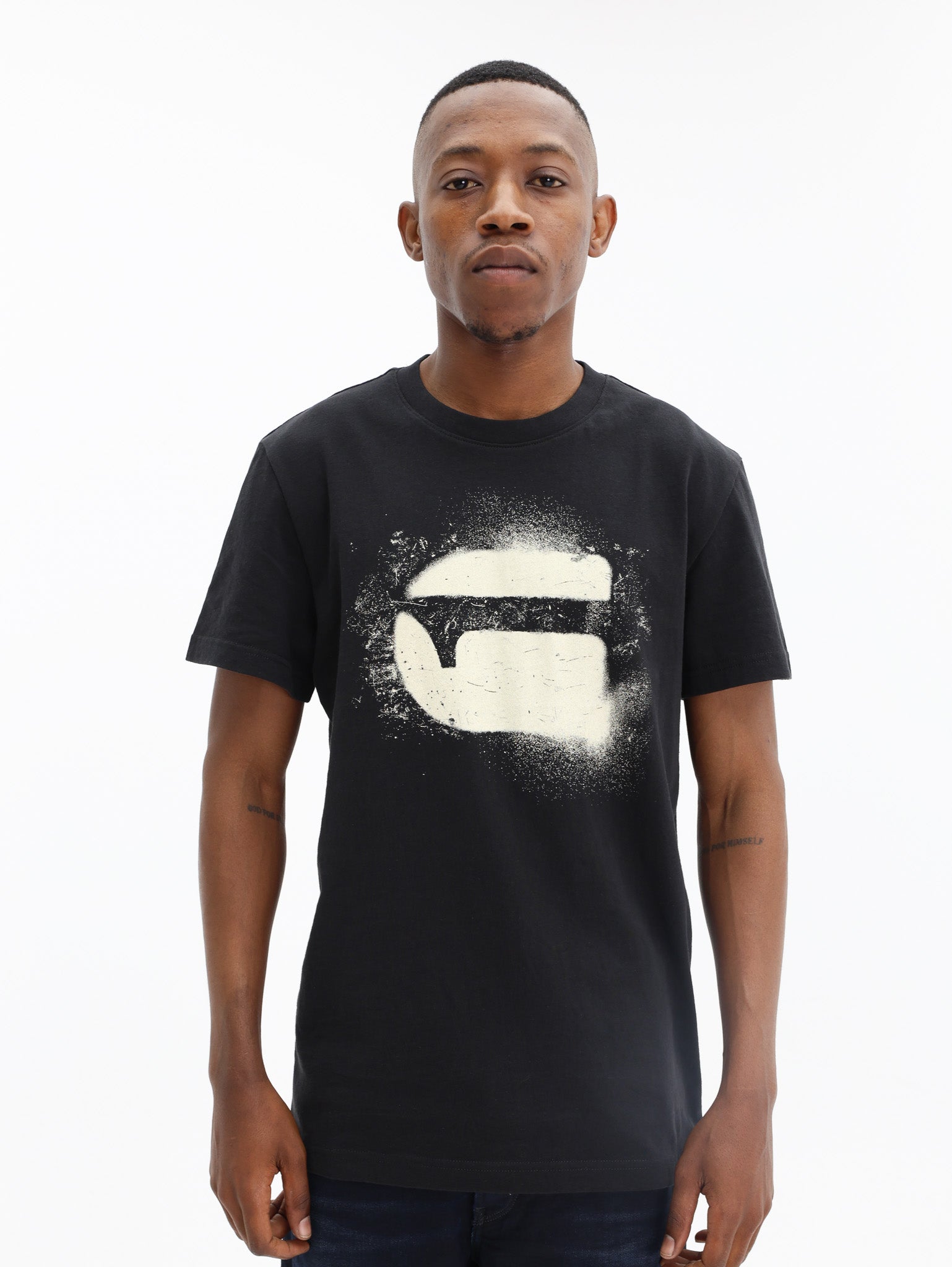 G-Star T-Shirt Spray G Logo Black